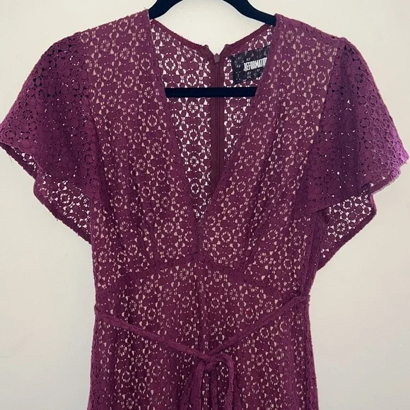 Reformation Purple Lace Maxi Dress 2 - Picture 2 of 5